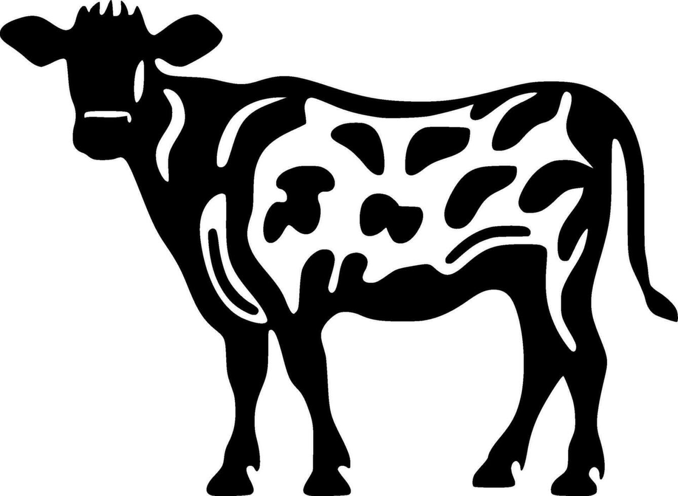 Cow - Minimalist and Flat Logo - Vector illustration