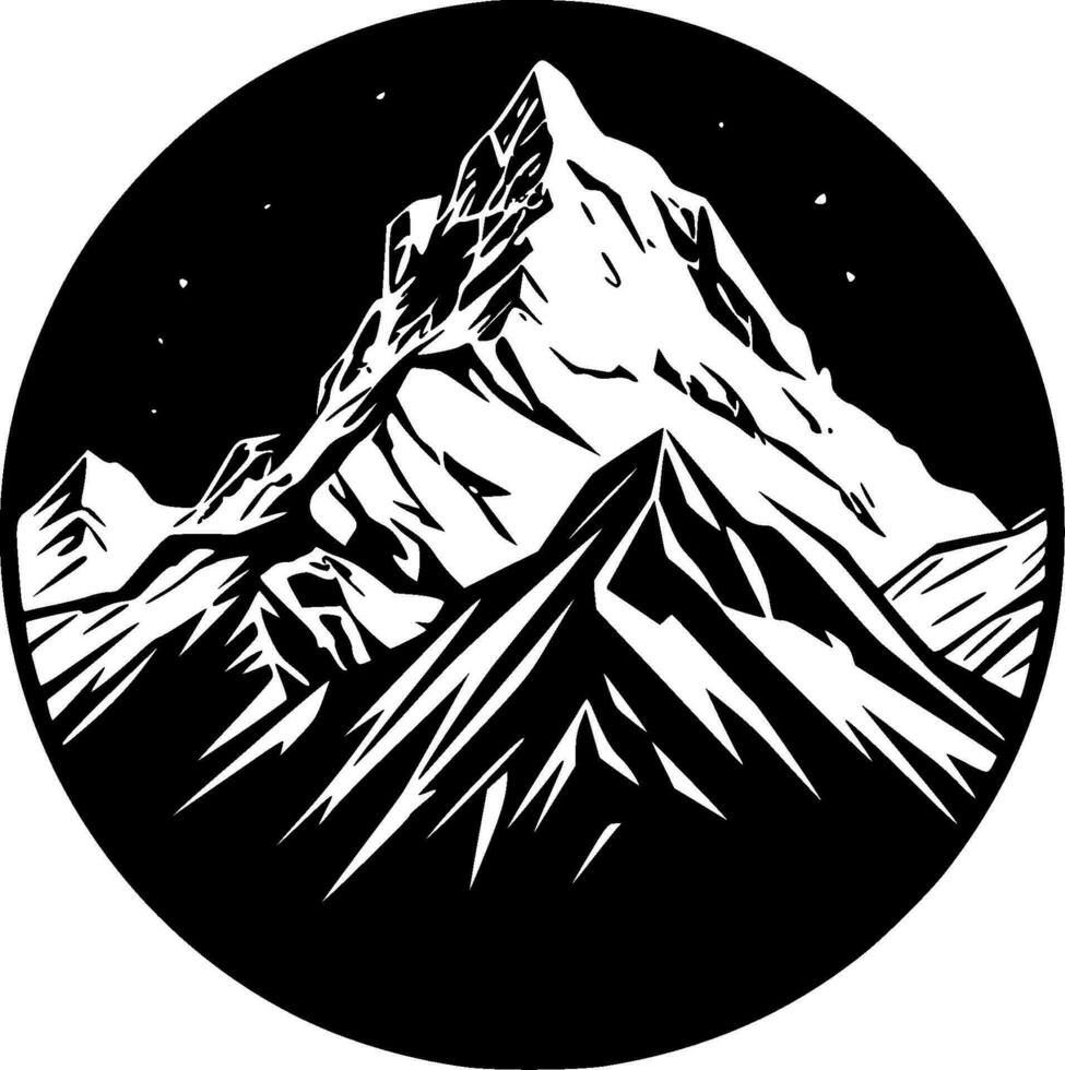 Mountain Range, Minimalist and Simple Silhouette - Vector illustration