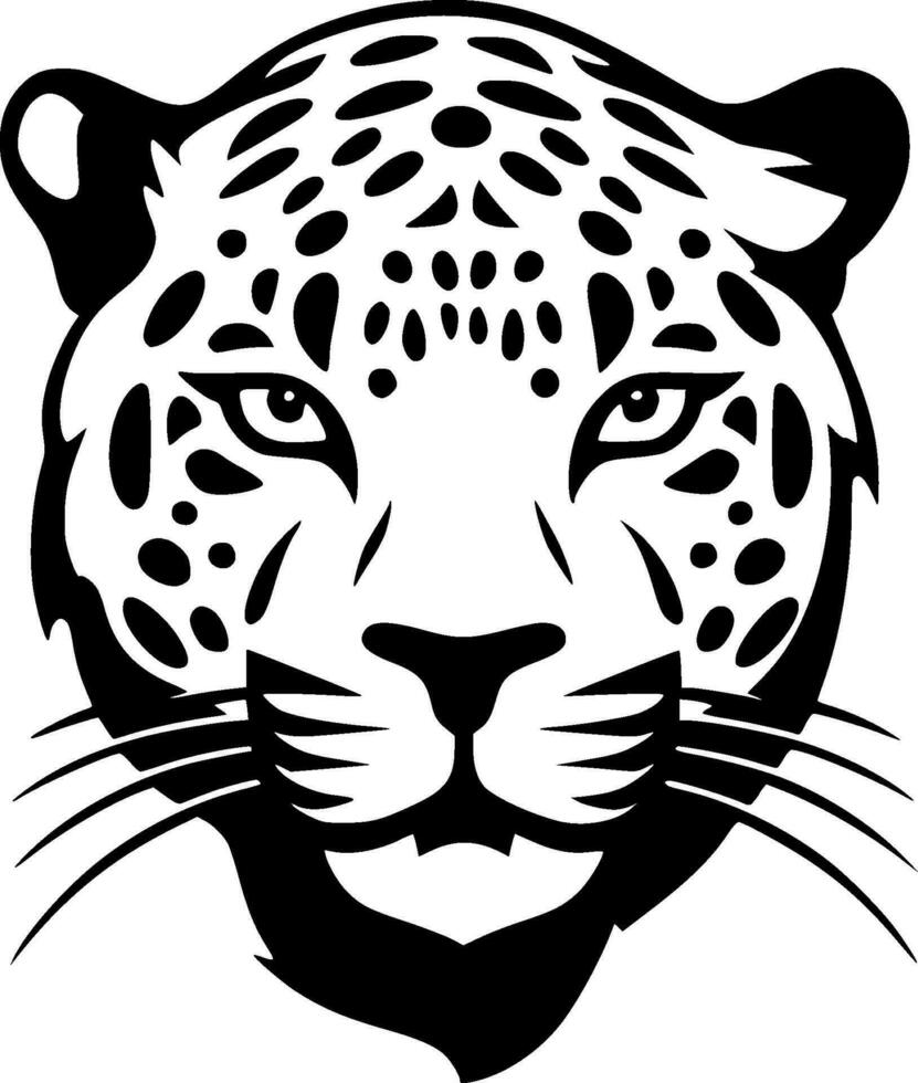 leopardo - minimalista y plano logo - vector ilustración