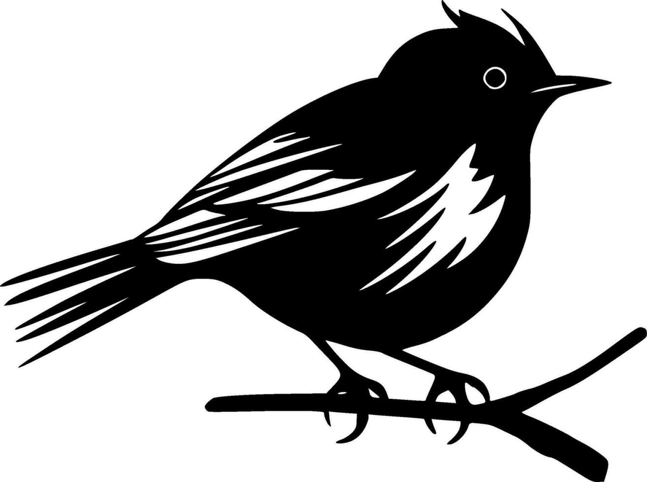 pájaro, minimalista y sencillo silueta - vector ilustración