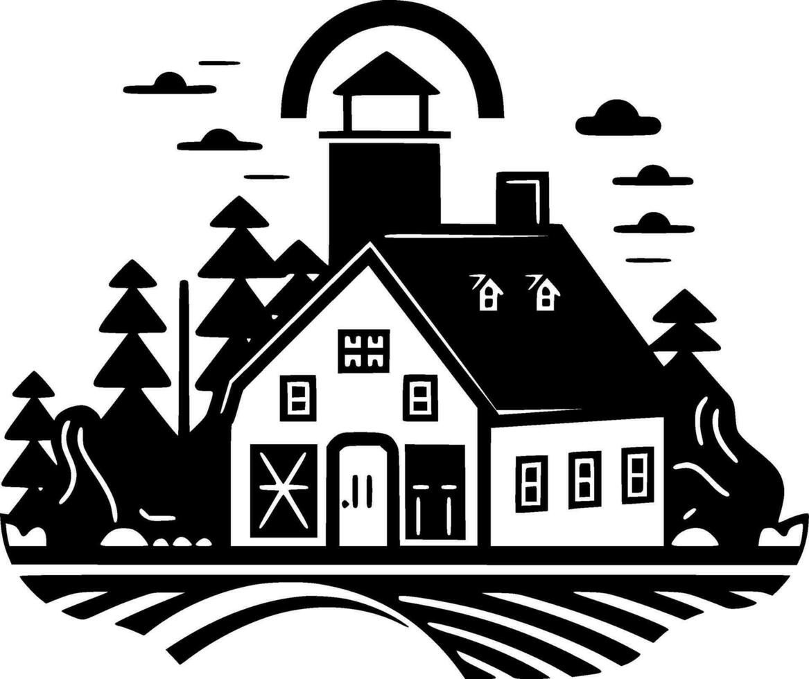 Farmhouse - High Quality Vector Logo - Vector illustration ideal for T-shirt graphic