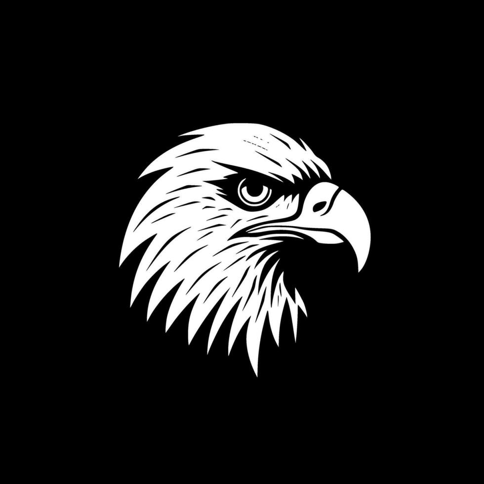 águila - negro y blanco aislado icono - vector ilustración