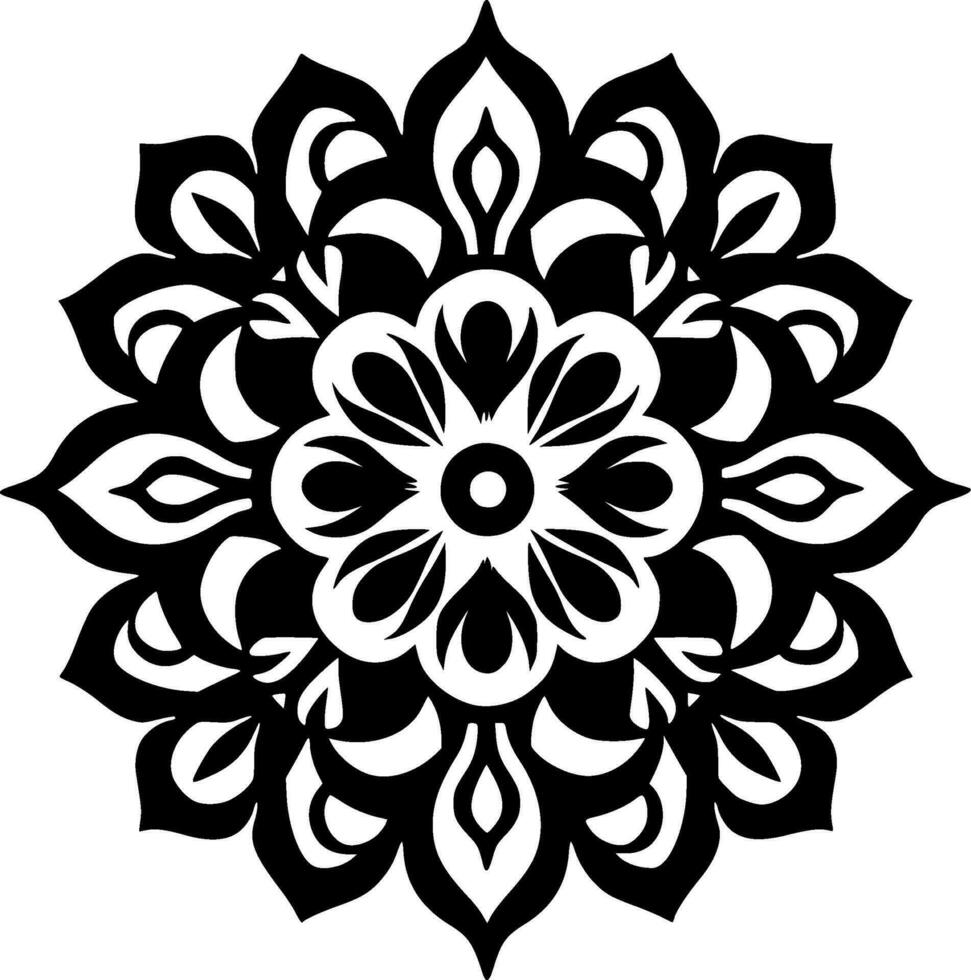 Mandala - Minimalist and Flat Logo - Vector illustration