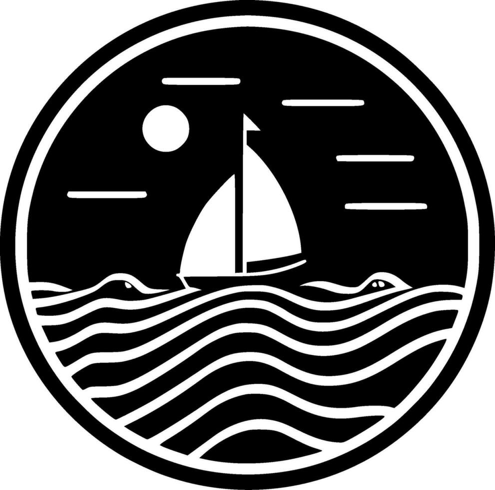 Nautical - Minimalist and Flat Logo - Vector illustration