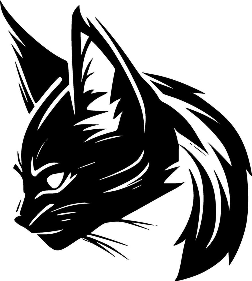 Wildcat, Minimalist and Simple Silhouette - Vector illustration