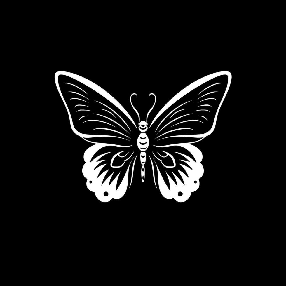 mariposa, minimalista y sencillo silueta - vector ilustración