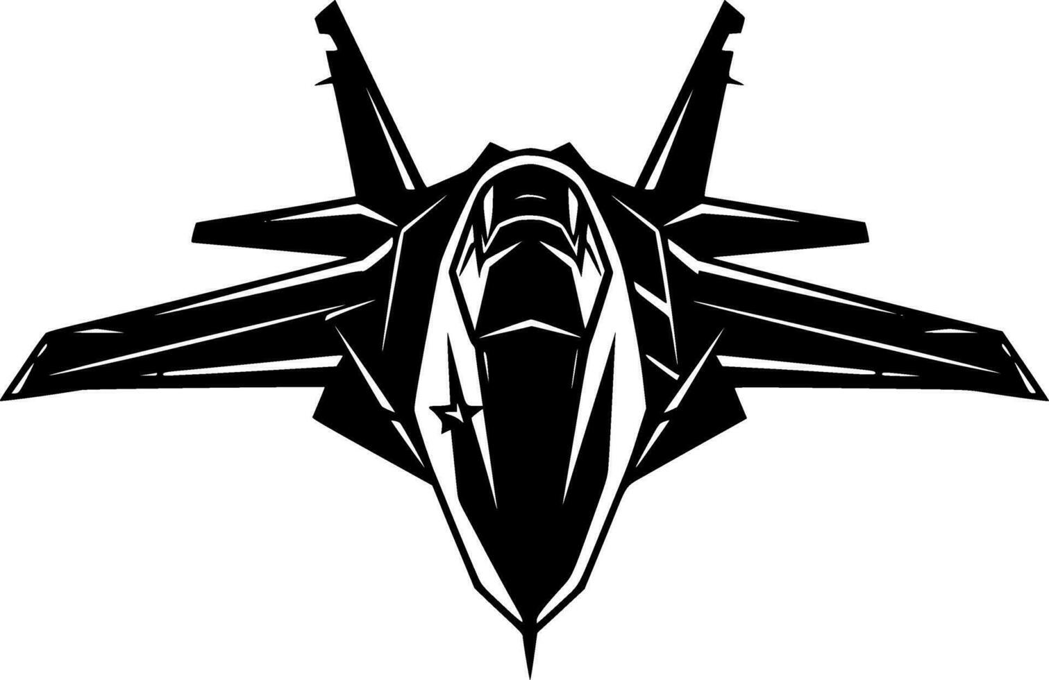 Fighter Jet - High Quality Vector Logo - Vector illustration ideal for T-shirt graphic