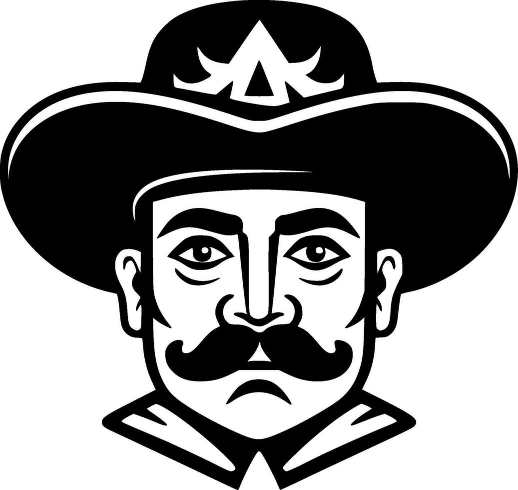 mexicano - minimalista y plano logo - vector ilustración