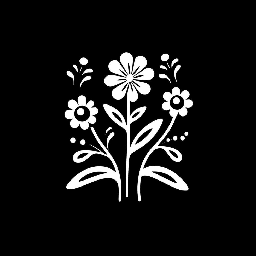 Flowers - Minimalist and Flat Logo - Vector illustration