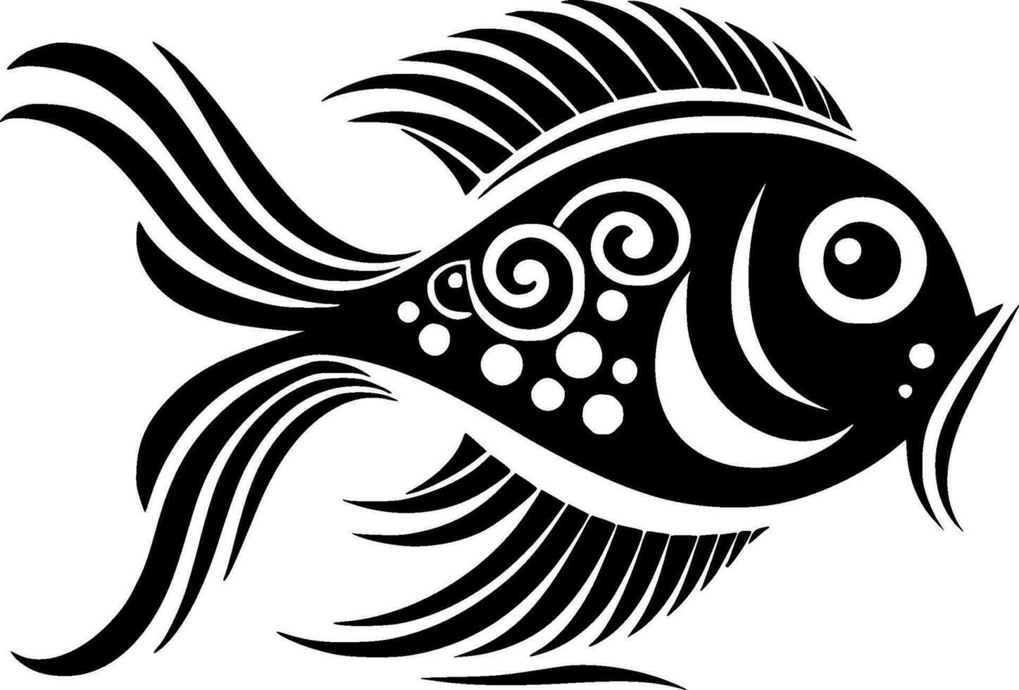 Fish, Minimalist and Simple Silhouette - Vector illustration