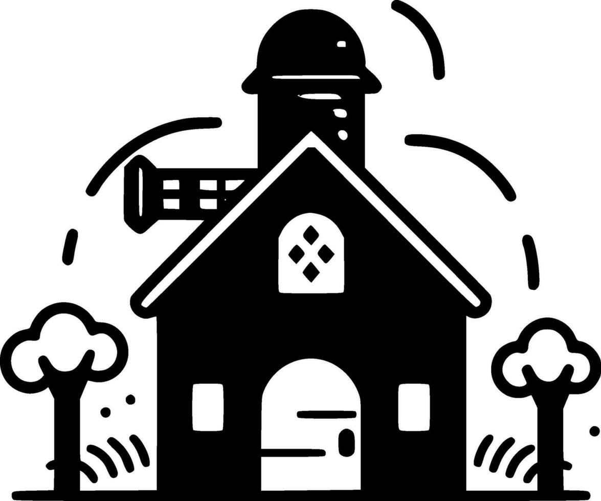 Farmhouse - Minimalist and Flat Logo - Vector illustration