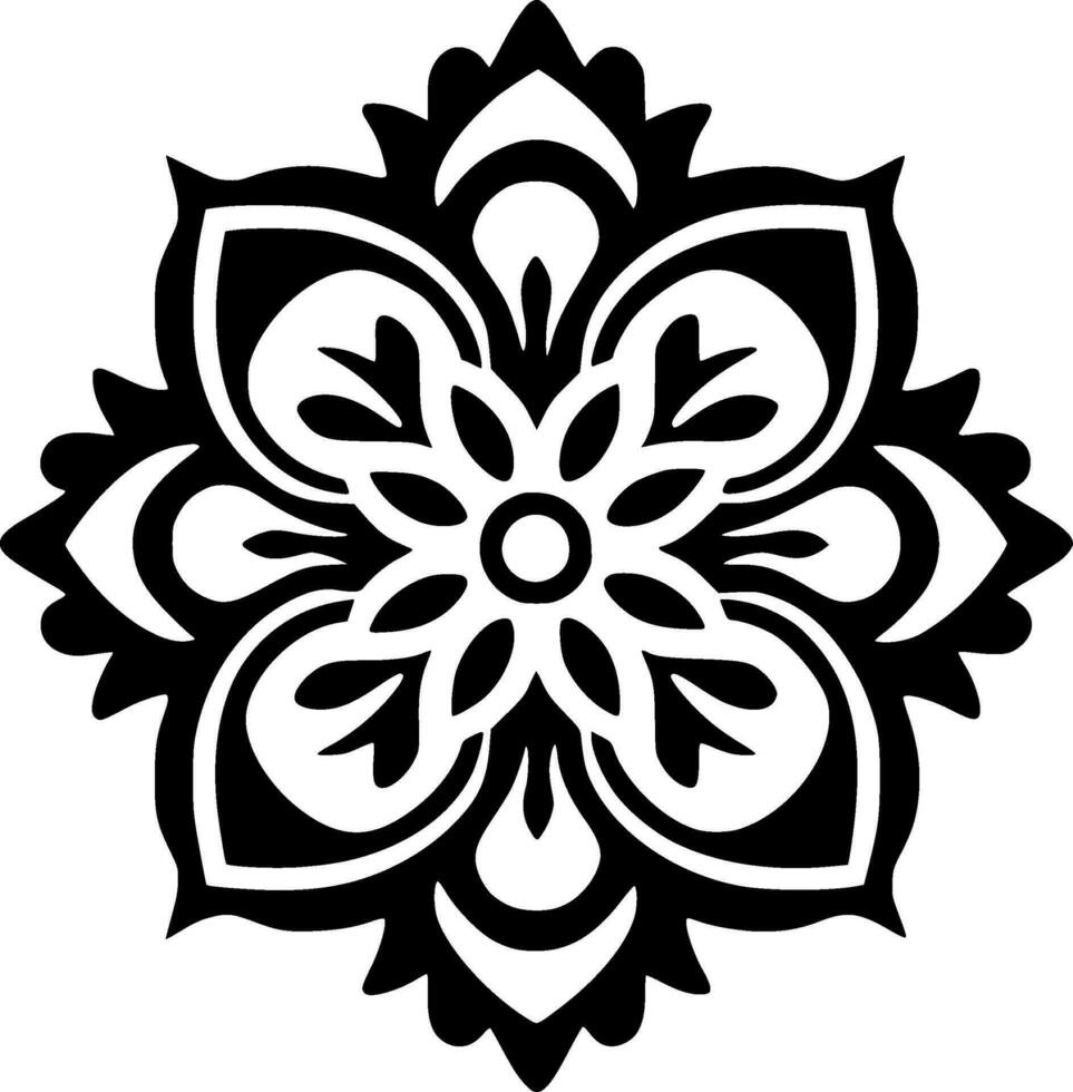 Mandala, Minimalist and Simple Silhouette - Vector illustration