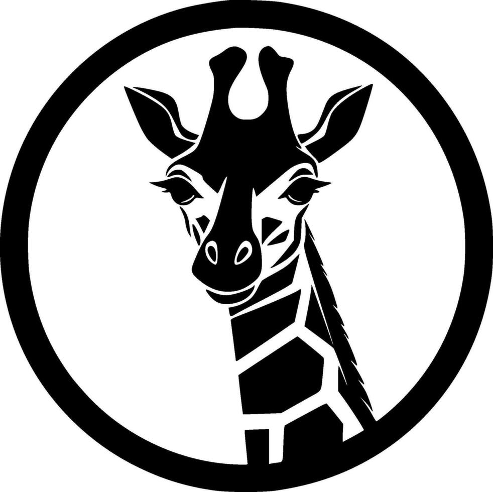 Giraffe, Minimalist and Simple Silhouette - Vector illustration