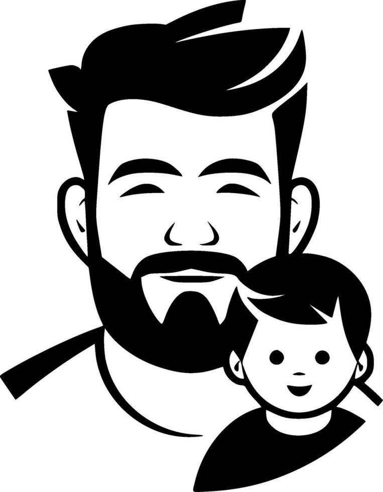Father, Minimalist and Simple Silhouette - Vector illustration