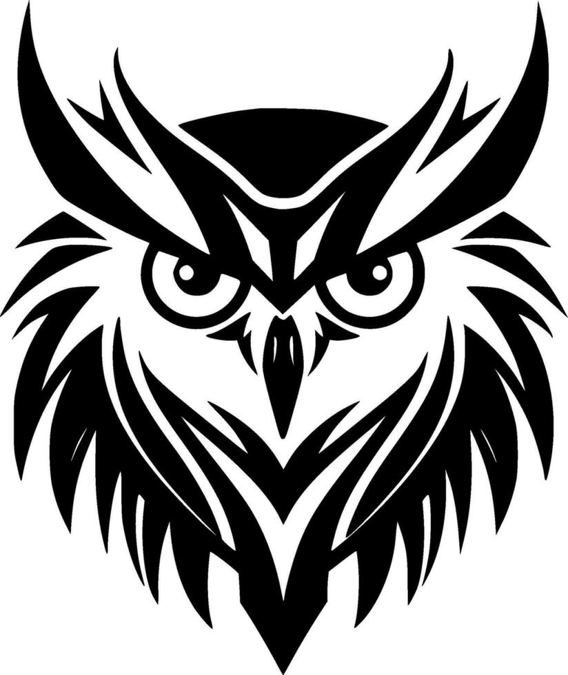 Owl, Minimalist and Simple Silhouette - Vector illustration