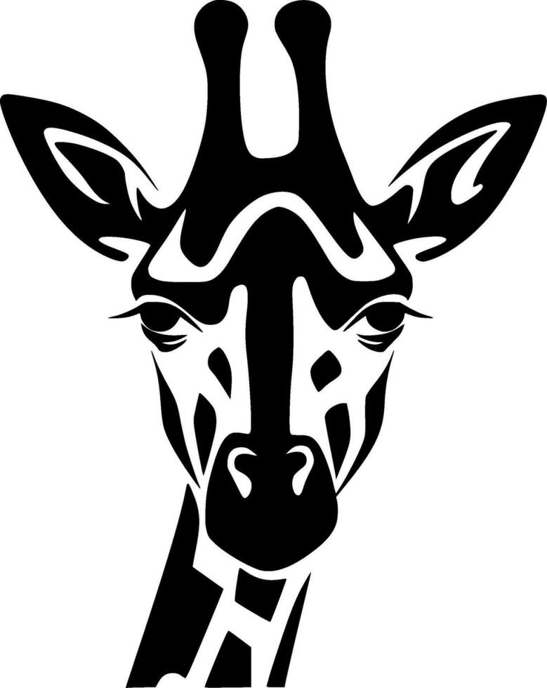 Giraffe, Minimalist and Simple Silhouette - Vector illustration