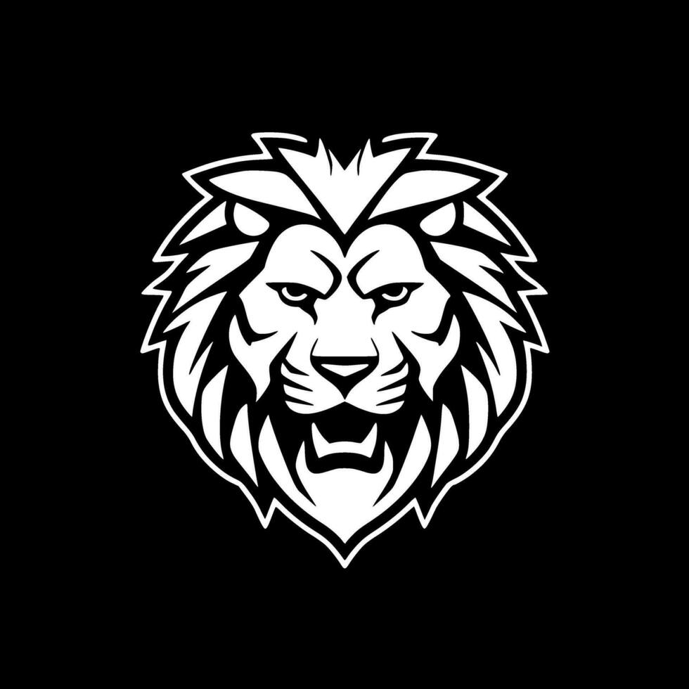 Lion, Minimalist and Simple Silhouette - Vector illustration