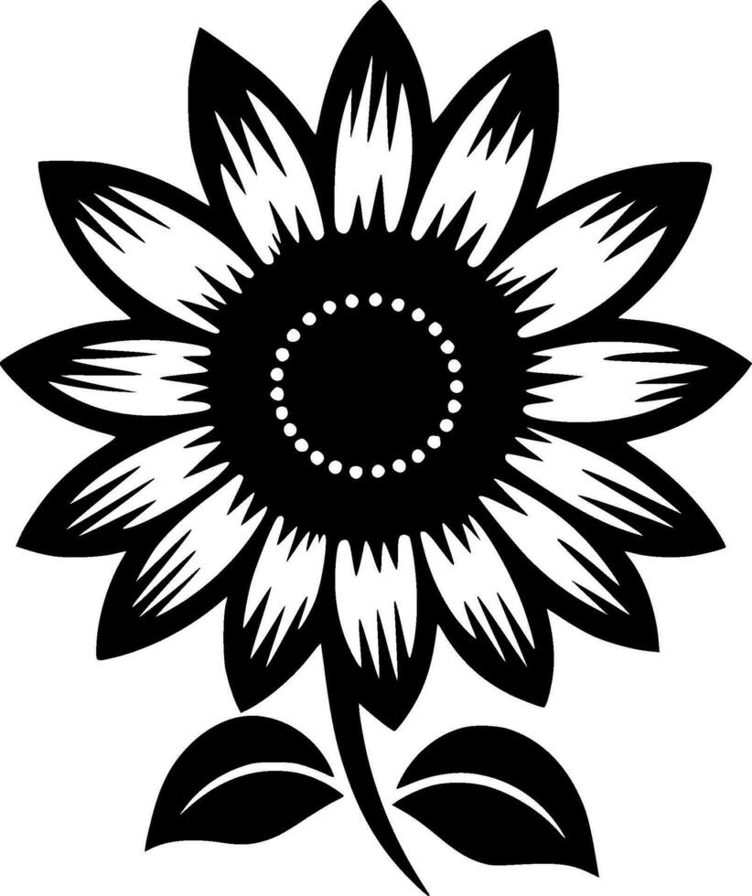 Flower, Minimalist and Simple Silhouette - Vector illustration