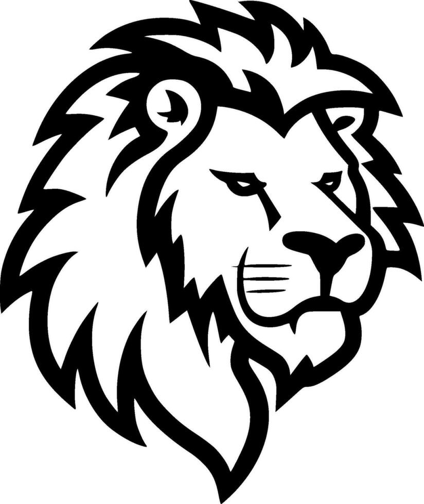 Lion, Minimalist and Simple Silhouette - Vector illustration