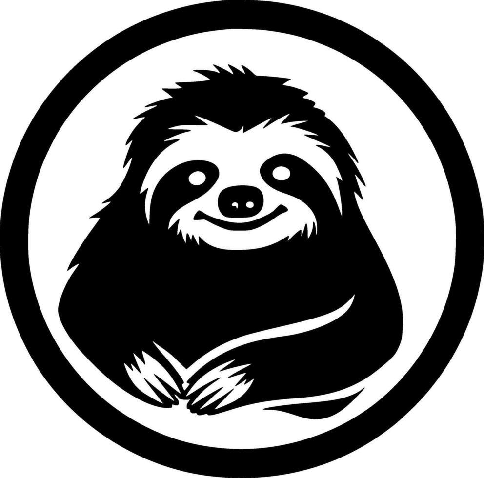 Sloth - Minimalist and Flat Logo - Vector illustration