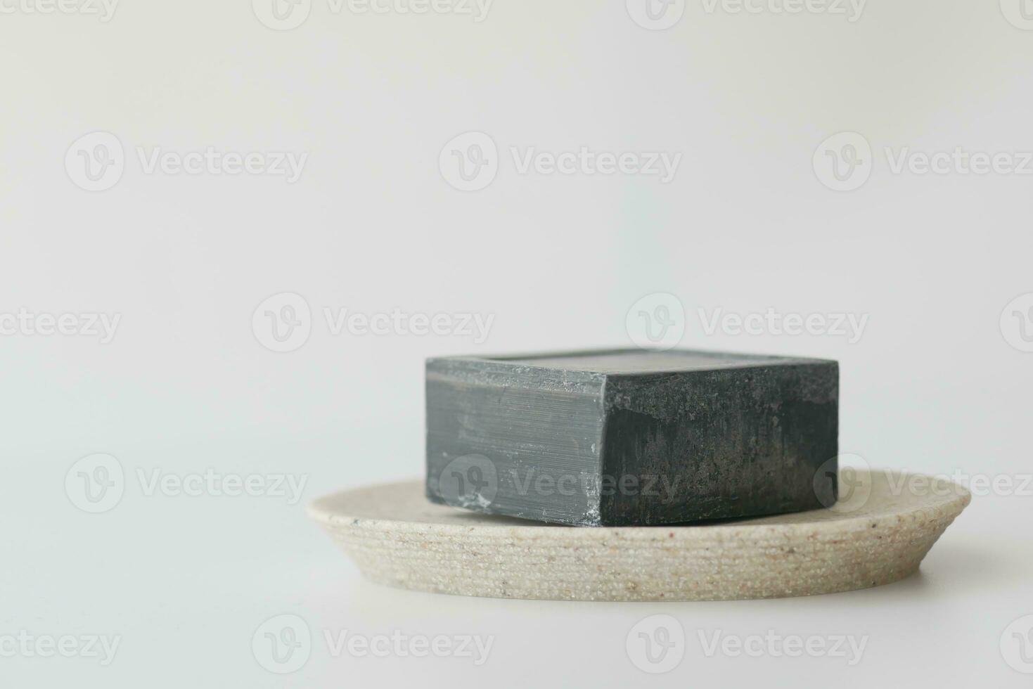 natural soap bar on table photo