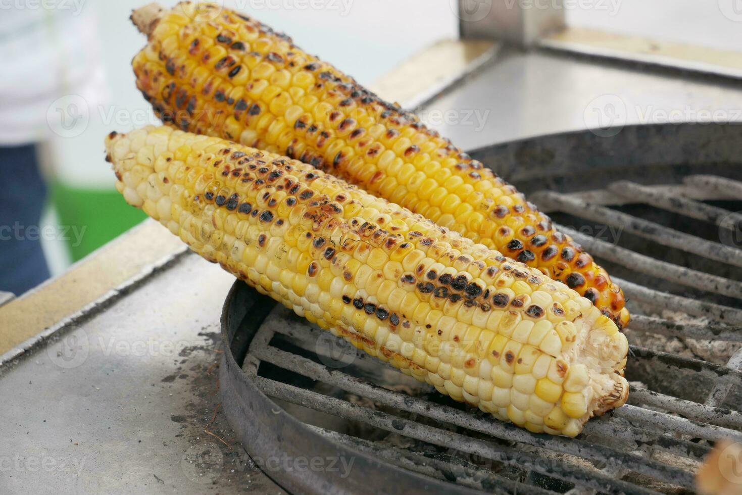 Grilled Corn for sale in a market stall in istanbul photo