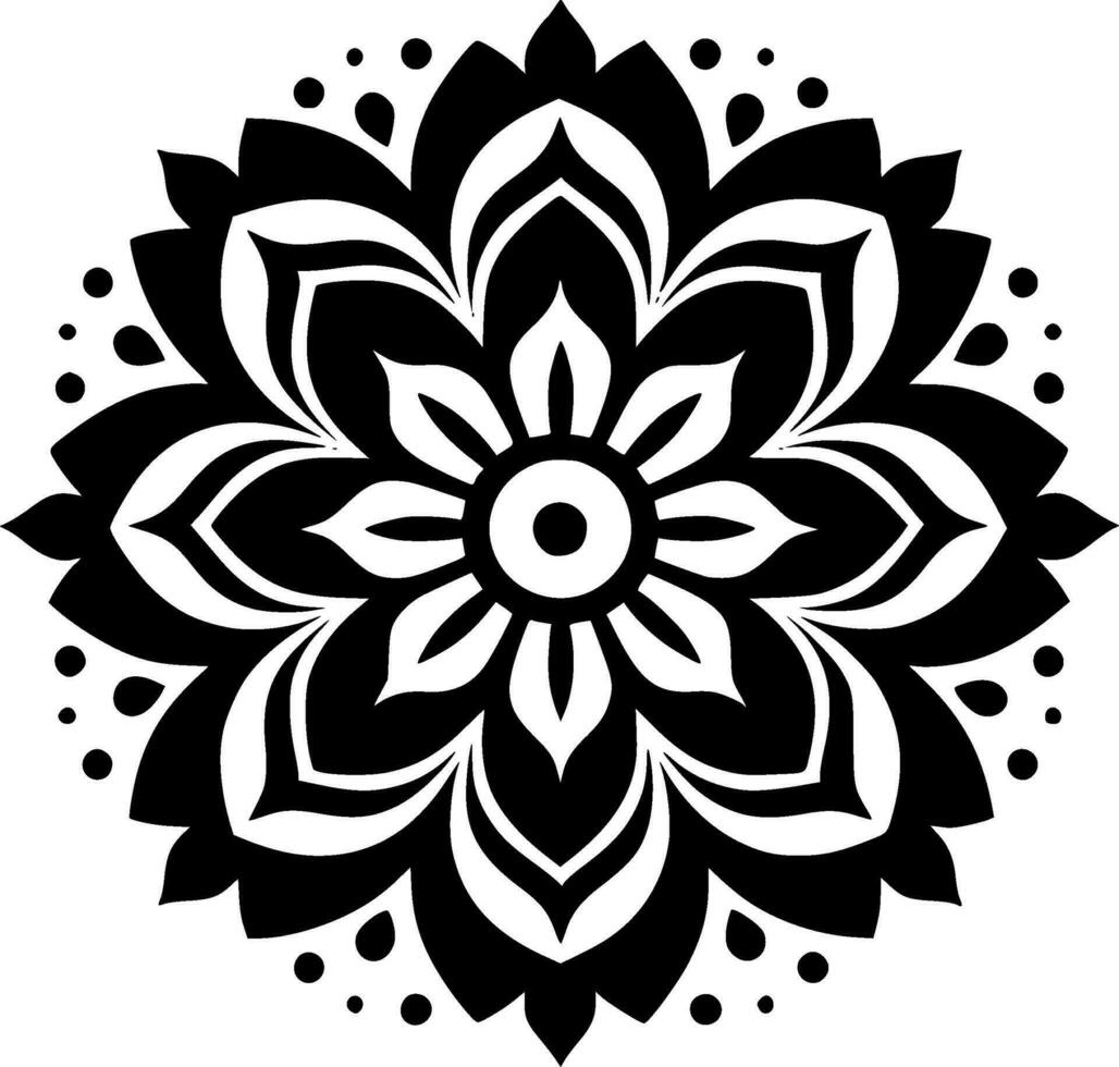 Mandala, Minimalist and Simple Silhouette - Vector illustration