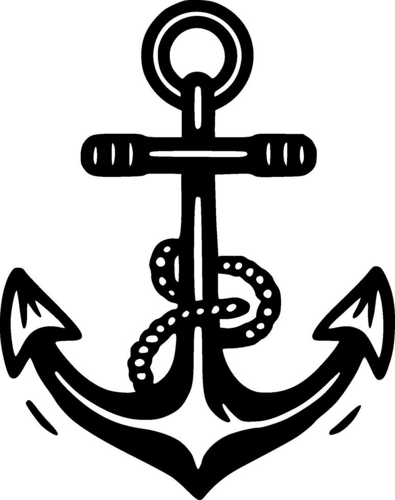 Anchor, Black and White Vector illustration 26709059 Vector Art at Vecteezy