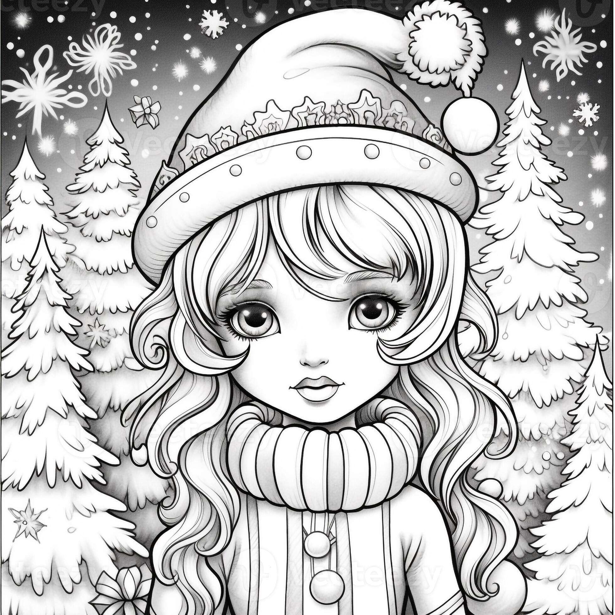 Christmas Coloring Pages 26709503 Stock Photo at Vecteezy