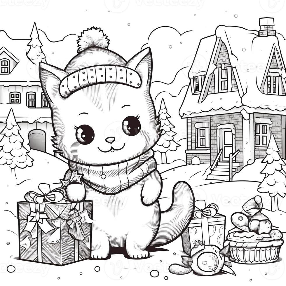 Christmas Coloring Pages 26709544 Stock Photo At Vecteezy Christmas Coloring Pages 26709544 Stock Photo At Vecteezy