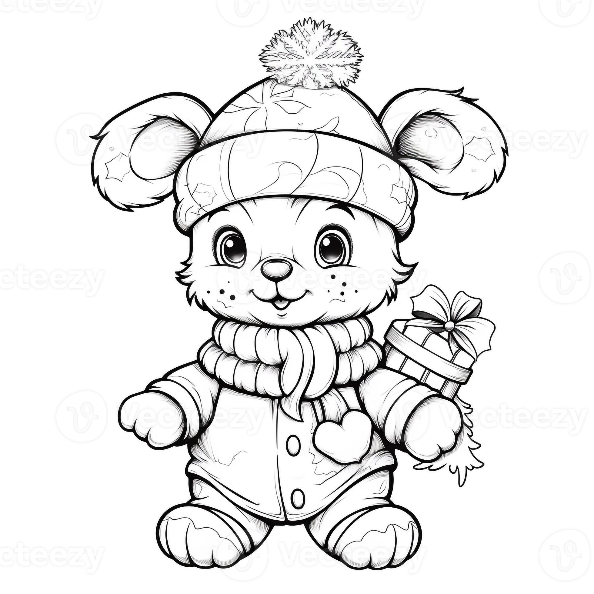 Christmas Coloring Pages 26709626 Stock Photo at Vecteezy