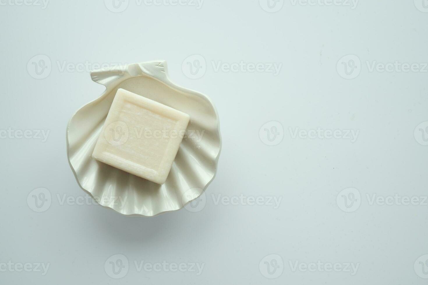 natural soap bar on table photo