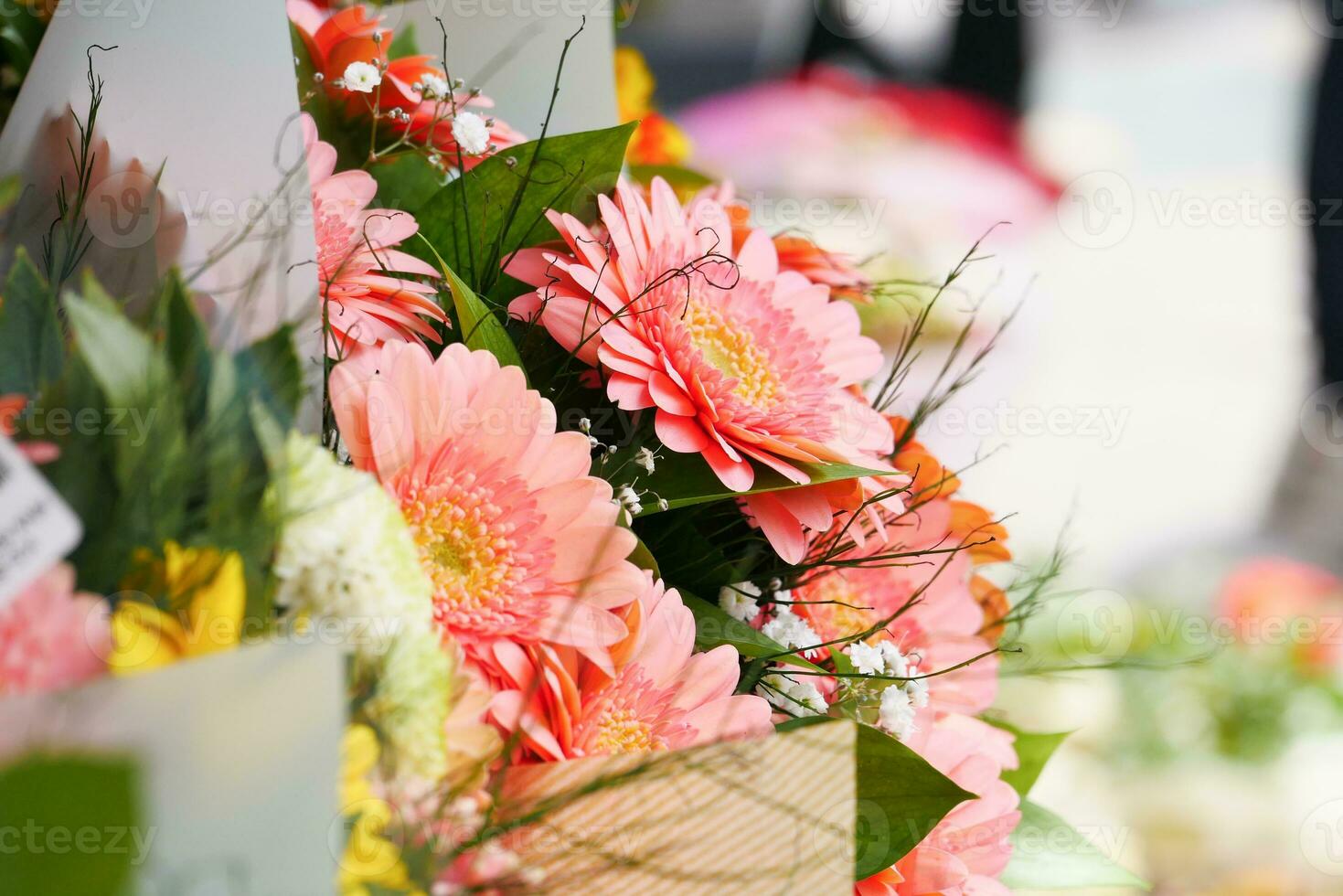 flower shop in istanbul, flower display for selling at street shop , photo