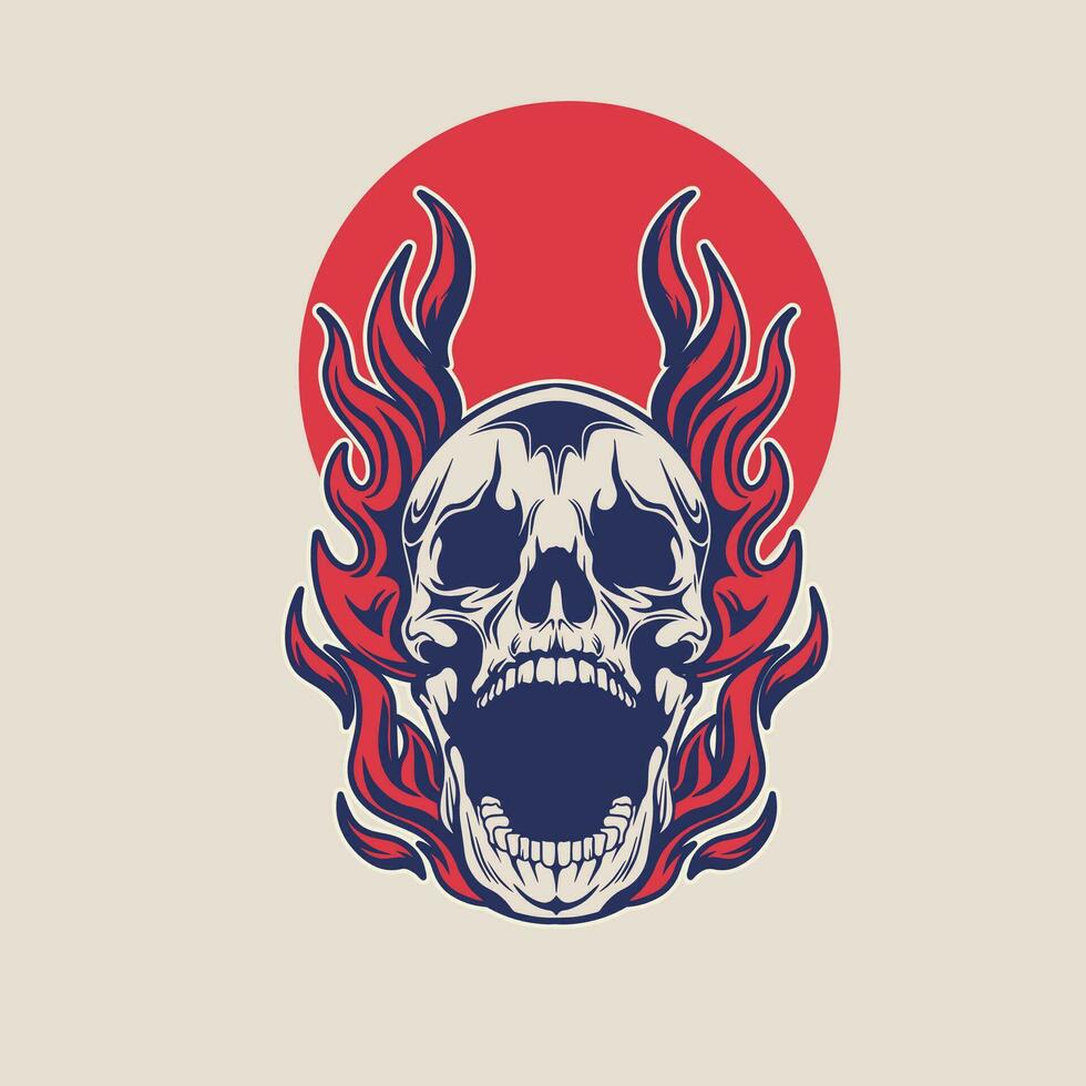 Skull head vector