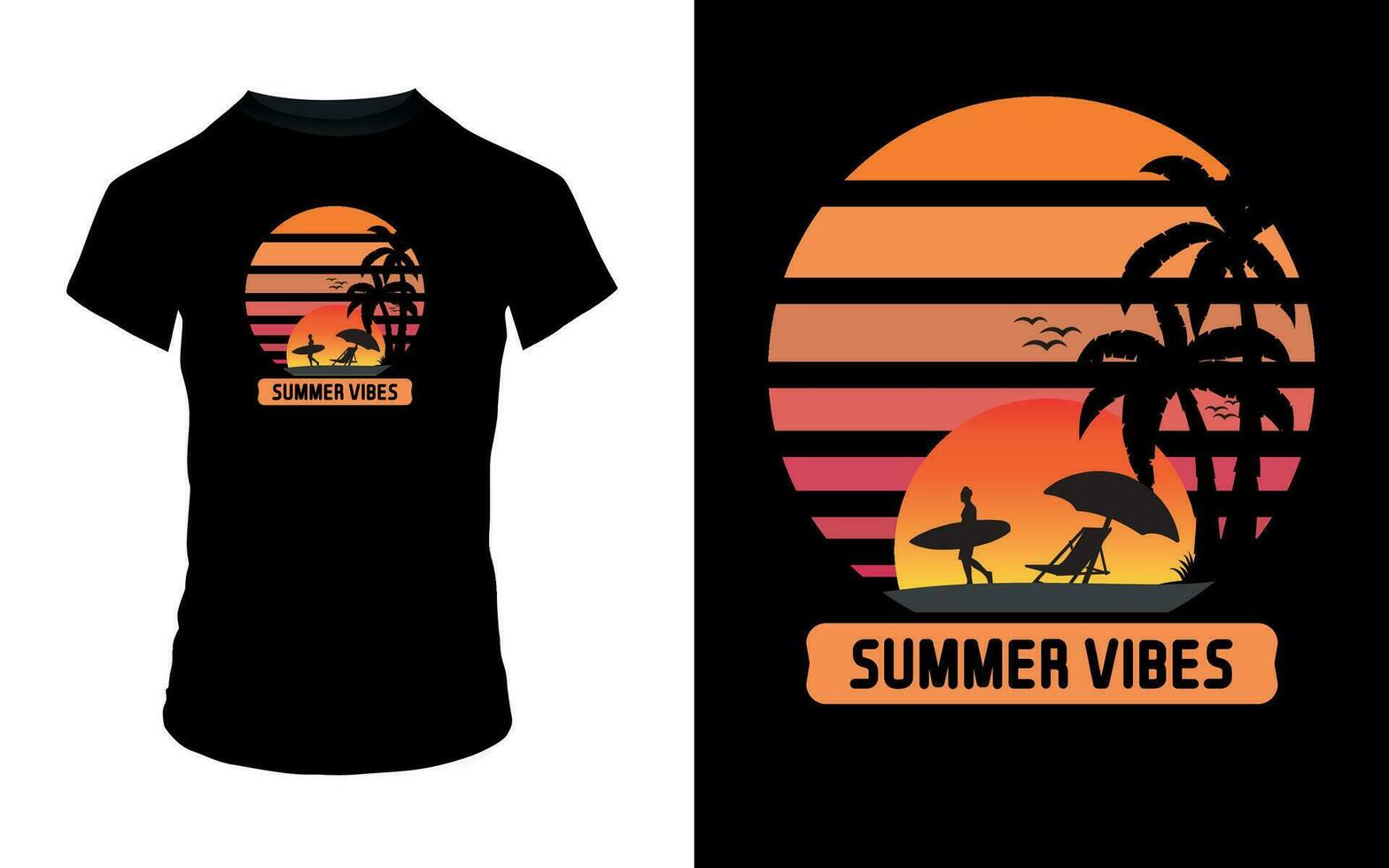 ''verano vibras'' verano t camisa diseño vector