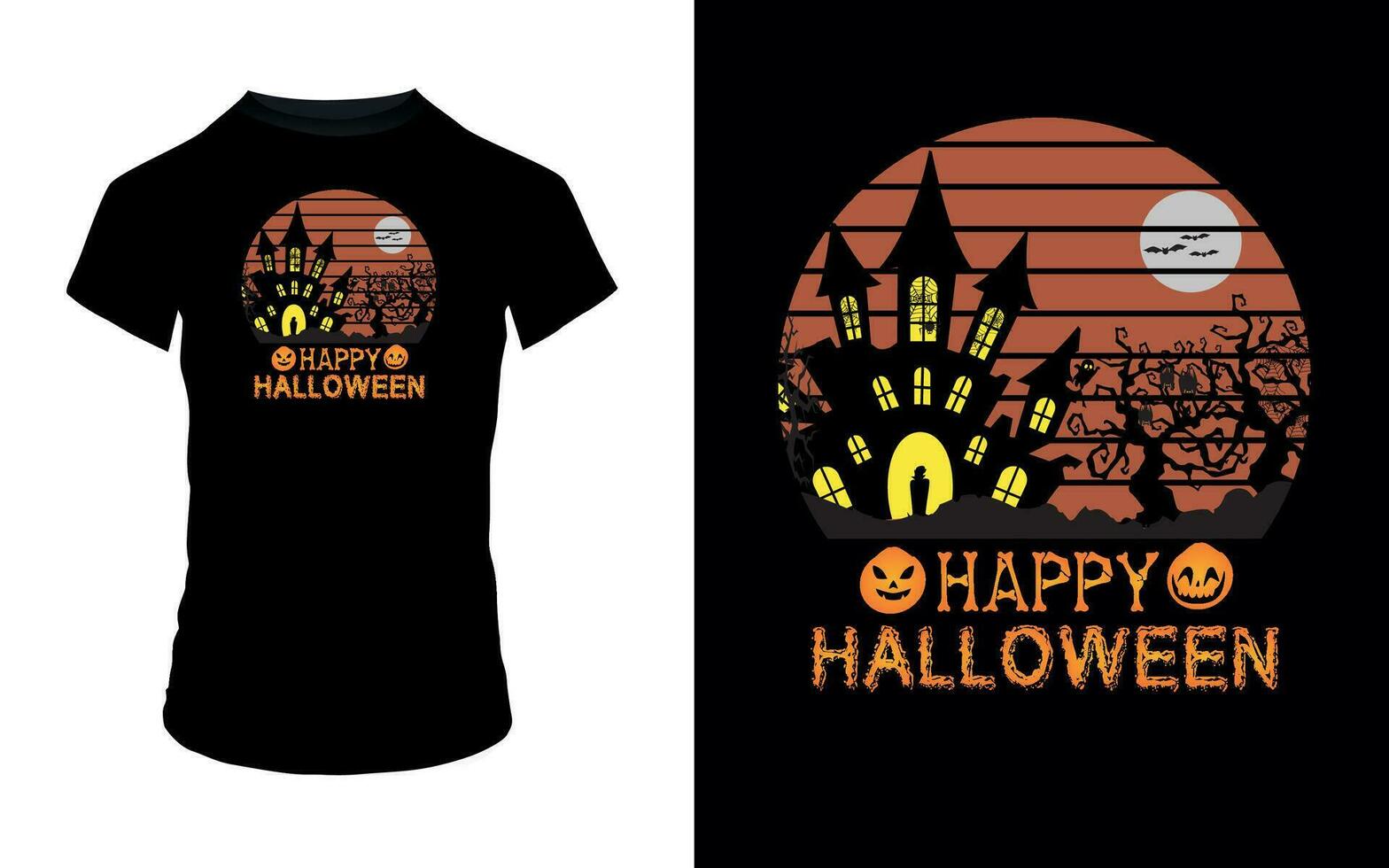 ''Happy Halloween'' Halloween T Shirt design vector