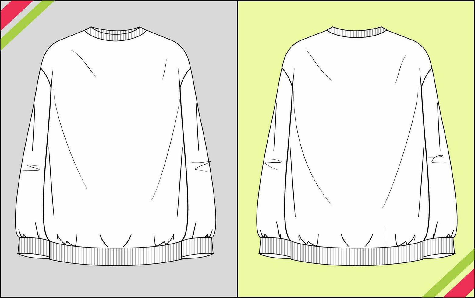 sweater template for men and women vector