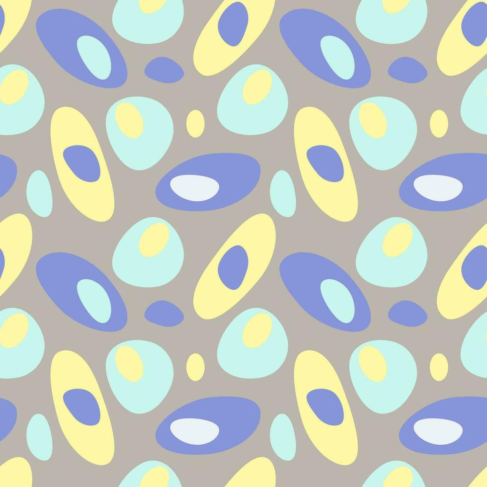 Stones pattern violet and yellow colors, seamless, pastel background. vector