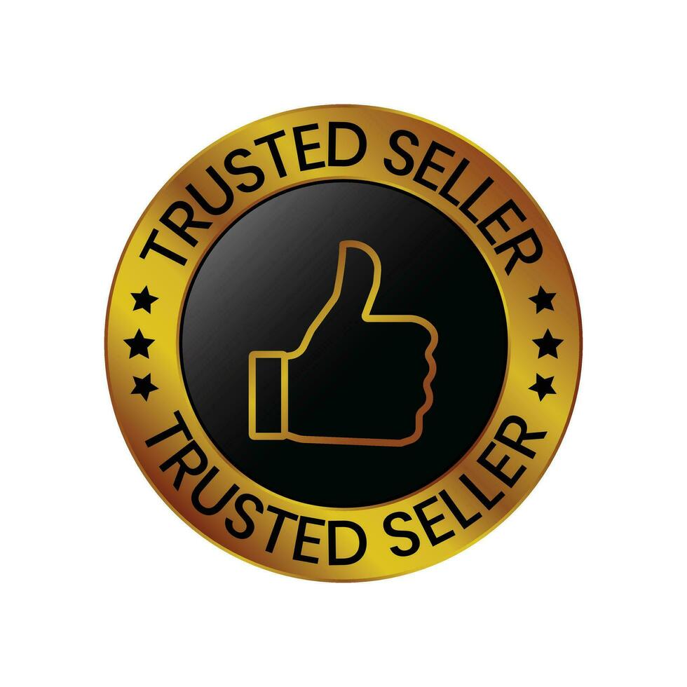 Quality, Trusted Seller Badge Set, Edittable Vector Illustrations