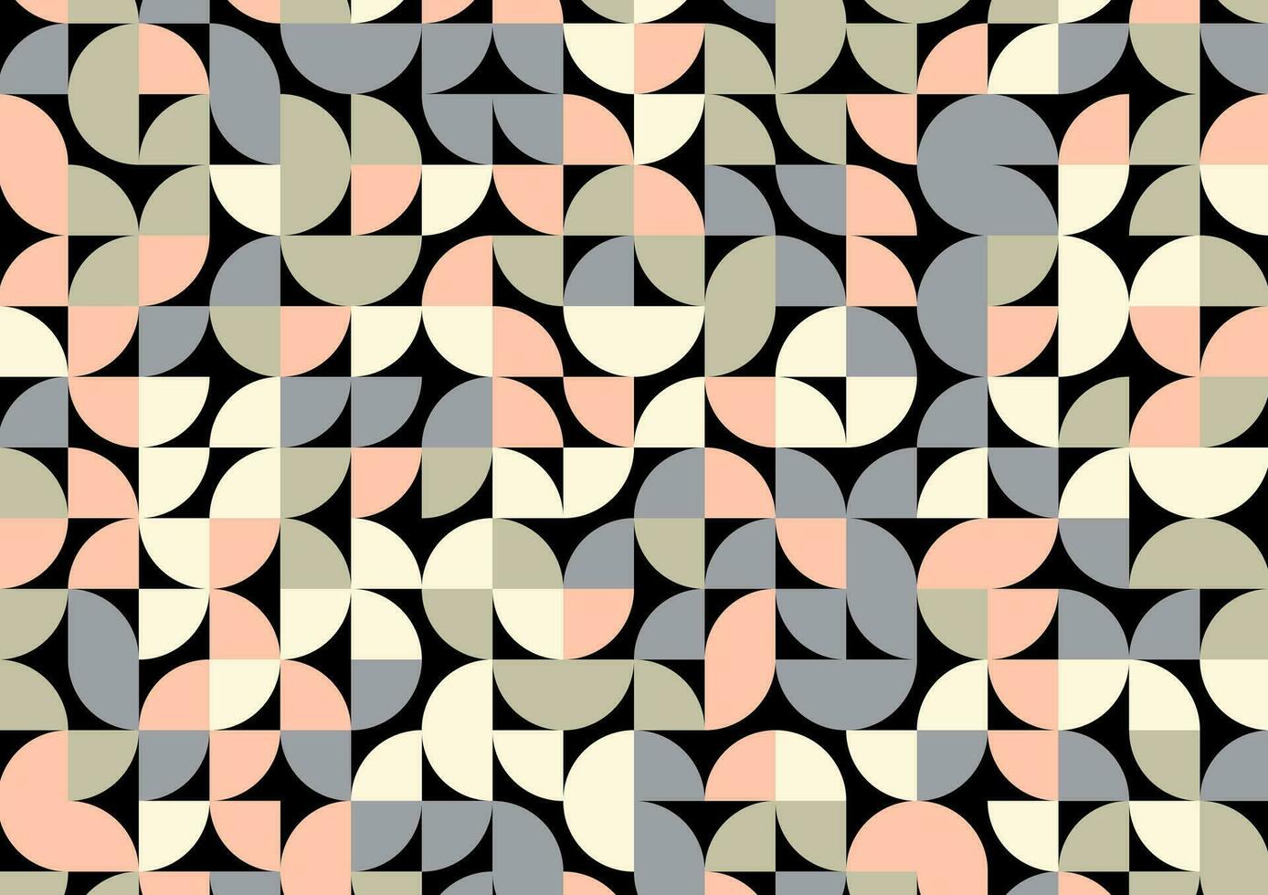 Bauhaus geometric soft color pattern modern style background vector