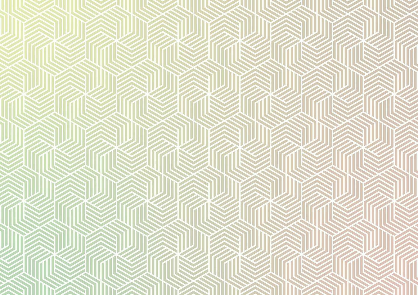 Hexagon smooth line minimal pattern presentation soft background vector
