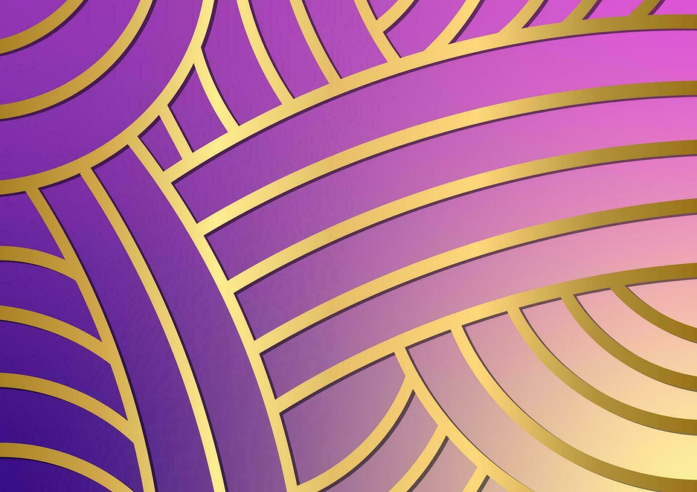 Abstract premium modern gold line curve luxury purple background vector