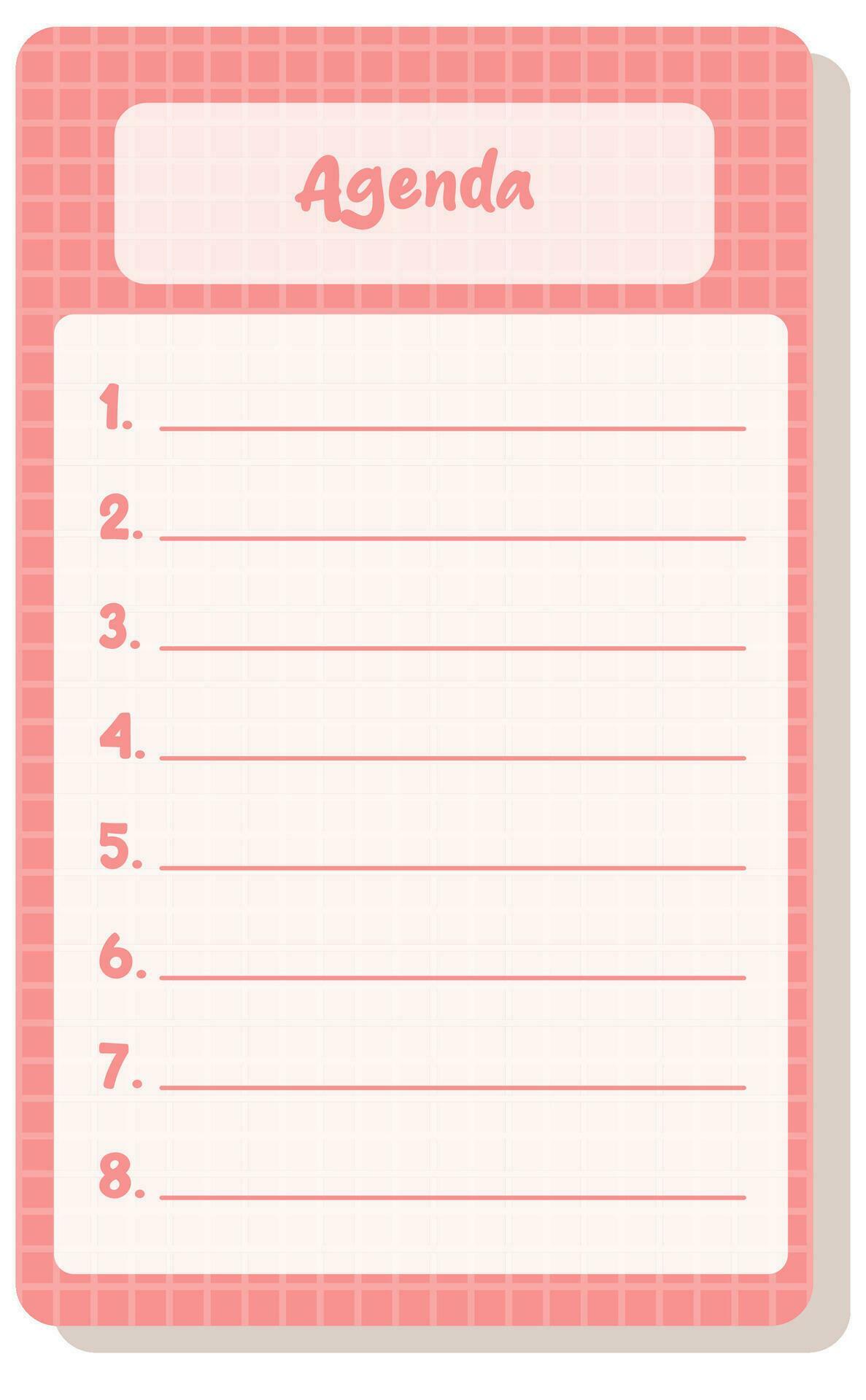 Set of planners and to do list with home interior decor illustrations