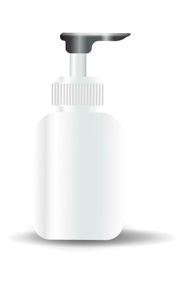 Bottles with spray, dispenser and dropper, cream jar, tube. Cosmetic package. vector