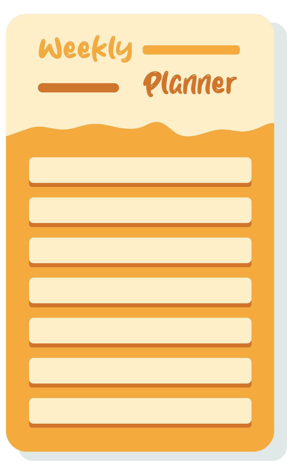 Set of planners and to do list with home interior decor illustrations