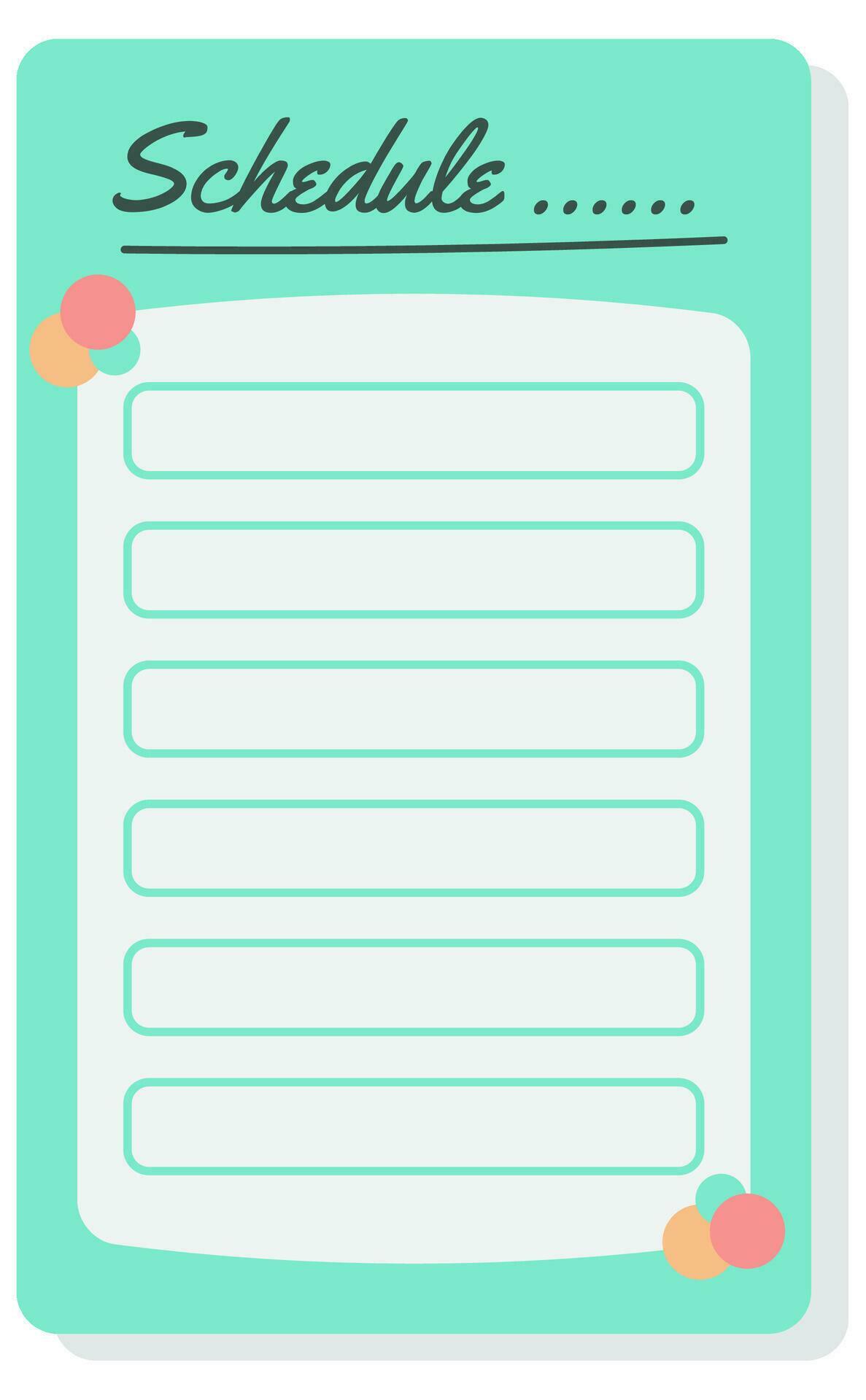 Set of planners and to do list with home interior decor illustrations