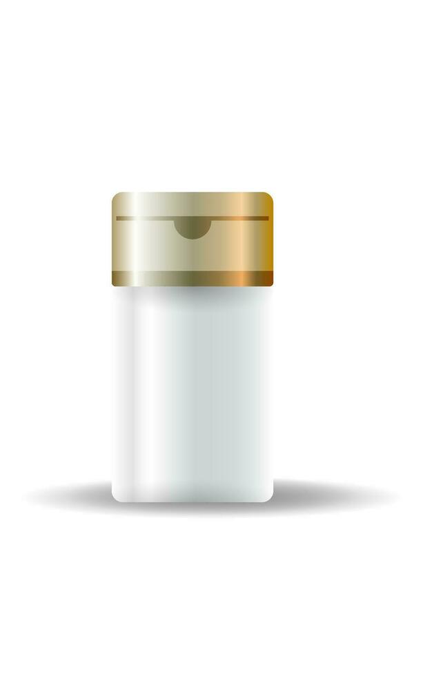 Bottles with spray, dispenser and dropper, cream jar, tube. Cosmetic package. vector