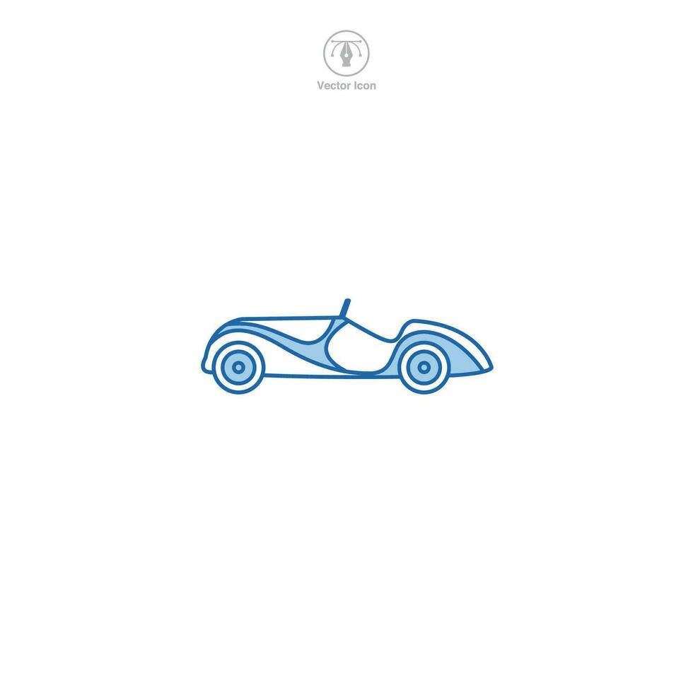 clásico coche icono símbolo vector ilustración aislado en blanco antecedentes