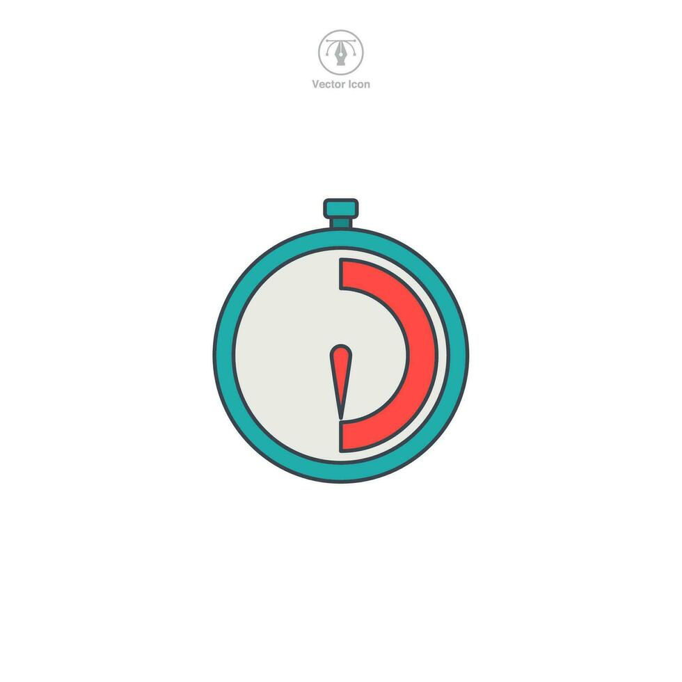 Time icon symbol vector illustration isolated on white background