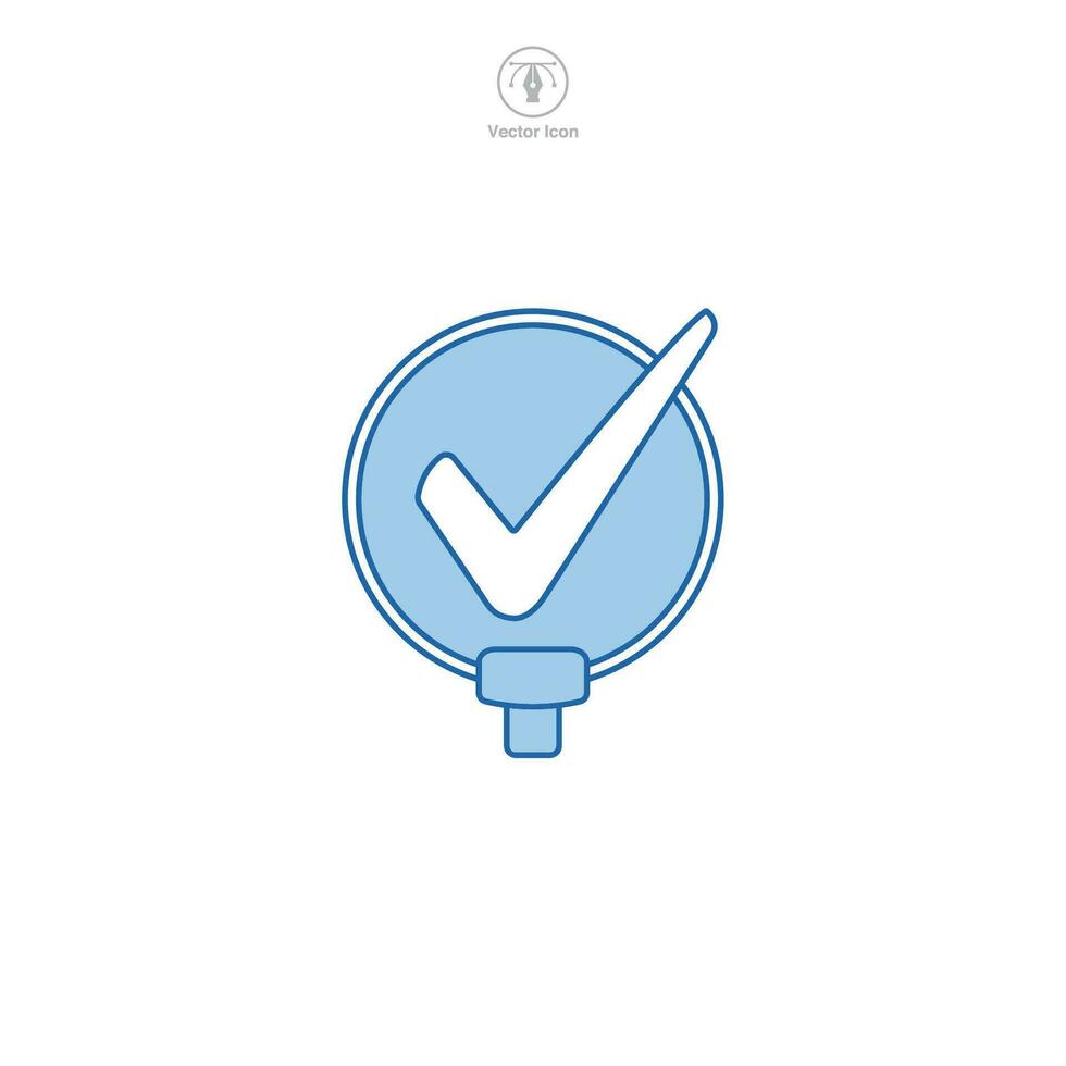Check Mark icon symbol vector illustration isolated on white background